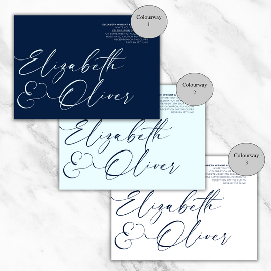 Elizabeth 'Something Borrowed, Something Blue': Invitation